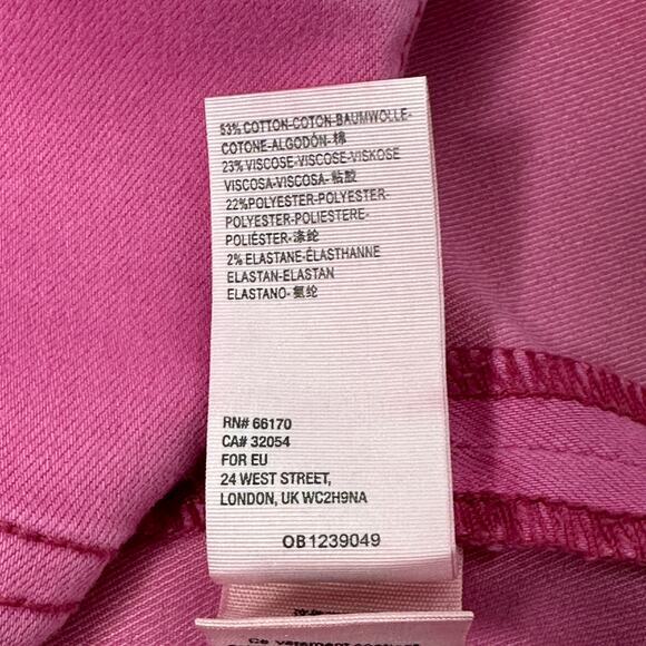 Free People Womens‎ Mini Skirt Size 8 Pink Front Slit Side Zip Closure NWOT - Picture 6 of 9